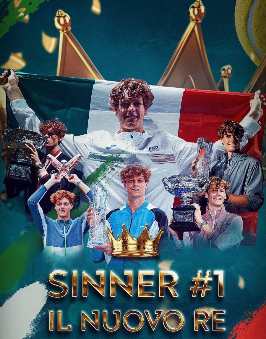 marcellocapetta's tweet photo. 🎾 Jannik Sinner campione, contro un coriaceo Fritz!! 💚🤍❤️ 

🥎 Scritta un'altra pagina di storia del tennis: solo Ivan Lendl, nel 1986, ha vinto le Nitto ATP Finals con la fase a gironi senza cedere nemmeno un set!🥇 

Un FUORICLASSE! 🇮🇹 

#atpfinals2024 #torino #janniksinner https://t.co/FFUtpAdzId