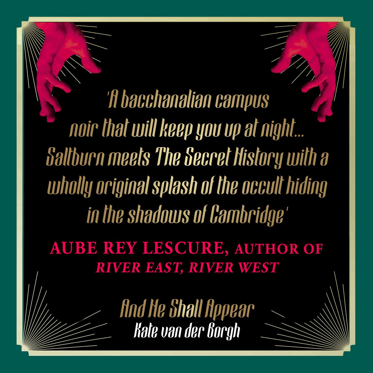 The period between Christmas and New Year calls for decadent books, devoured whole by candlelight.

Immerse yourself in #AndHeShallAppear by <a href="/kvdborgh/">Kate van der Borgh</a>, we'll be granting a limited number of <a href="/NetGalley/">NetGalley</a> Wishes today only.

Make your wish here 🖤netgalley.co.uk/catalog/book/3…