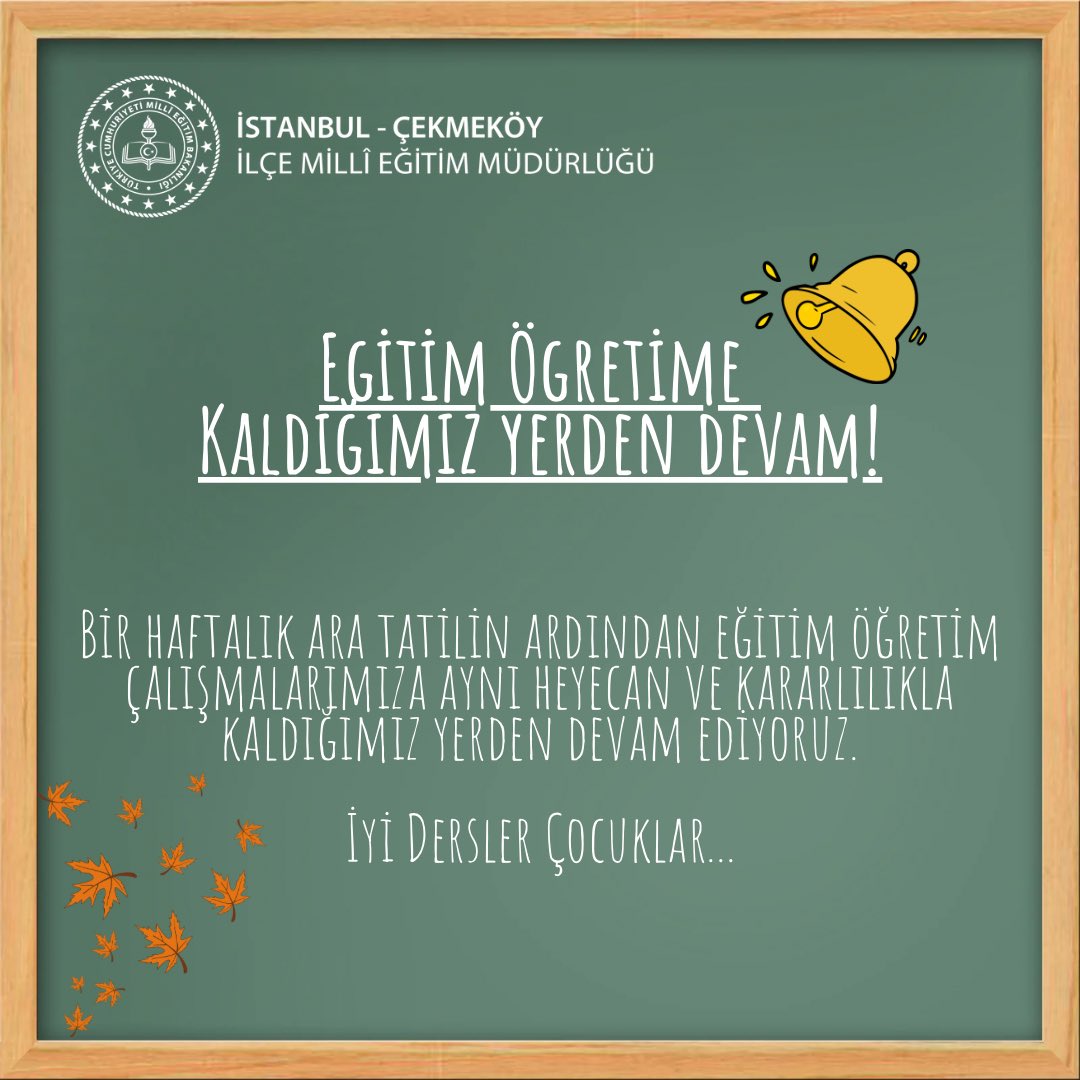 🔔Eğitim Öğretime Kaldığımız Yerden Devam!

Bir haftalık ara tatilin ardından eğitim öğretim çalışmalarımıza aynı heyecan ve kararlılıkla kaldığımız yerden devam ediyoruz. İyi dersler…

<a href="/istanbulilmem/">İstanbul İl Millî Eğitim Müdürlüğü</a> <a href="/AkhanMustafa/">Mustafa AKHAN</a>