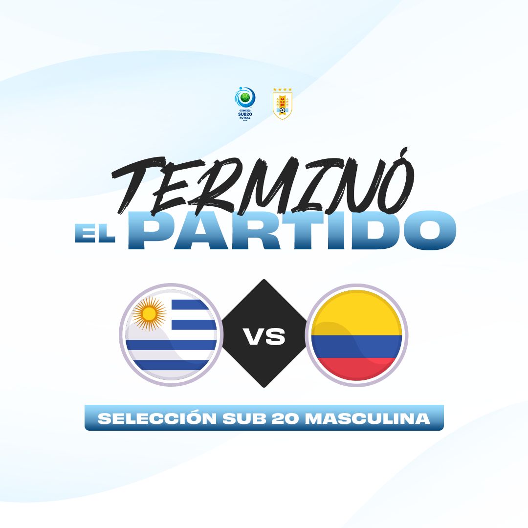 🇺🇾 ¡𝙂𝘼𝙉𝙊́ 𝙐𝙍𝙐𝙂𝙐𝘼𝙔!

Uruguay 2-1 Colombia 

⚽ Franco Duque y Axl Velázquez 

📌 <a href="/CONMEBOL/">CONMEBOL.com</a> SUB-20

#ElEquipoQueNosUne