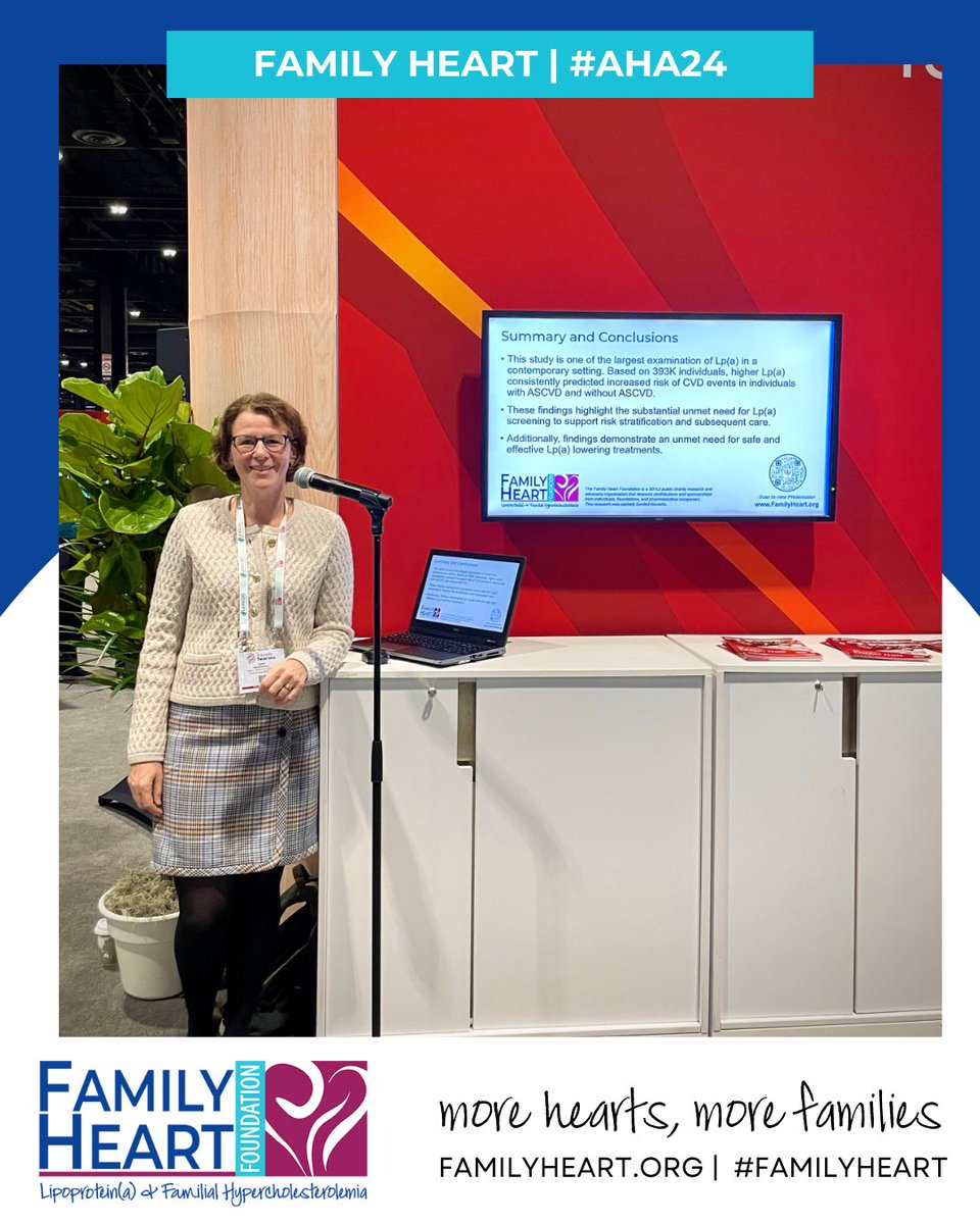 Family Heart Foundation (@familyheartfdn) on Twitter photo This is one of the largest analyses of US individuals with Lp(a) levels (n=393K), using real-world data from the Family Heart Database. High Lp(a) levels were consistently associated with an increased risk of CVD events. #AHA24 familyheart.org/lpa-cvd-risk-2… This is one of the largest analyses of US individuals with Lp(a) levels (n=393K), using real-world data from the Family Heart Database. High Lp(a) levels were consistently associated with an increased risk of CVD events. #AHA24 familyheart.org/lpa-cvd-risk-2…