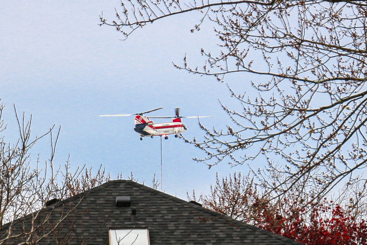 FKarpala's tweet photo. .@ctvwindsor EV plant helicopter hard at work on a Saturday and Sunday. https://t.co/XpwmXmefIC