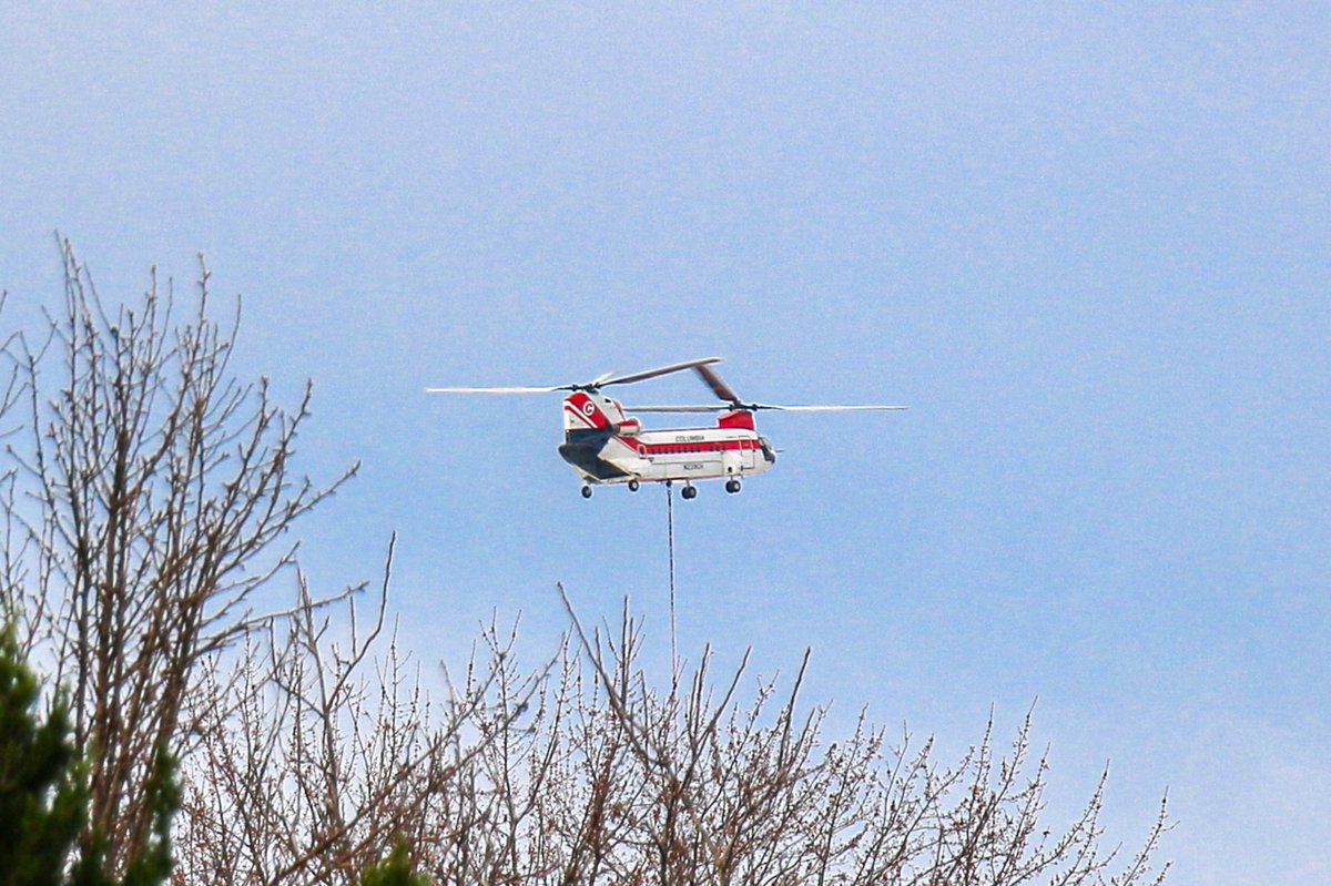 FKarpala's tweet photo. .@ctvwindsor EV plant helicopter hard at work on a Saturday and Sunday. https://t.co/XpwmXmefIC