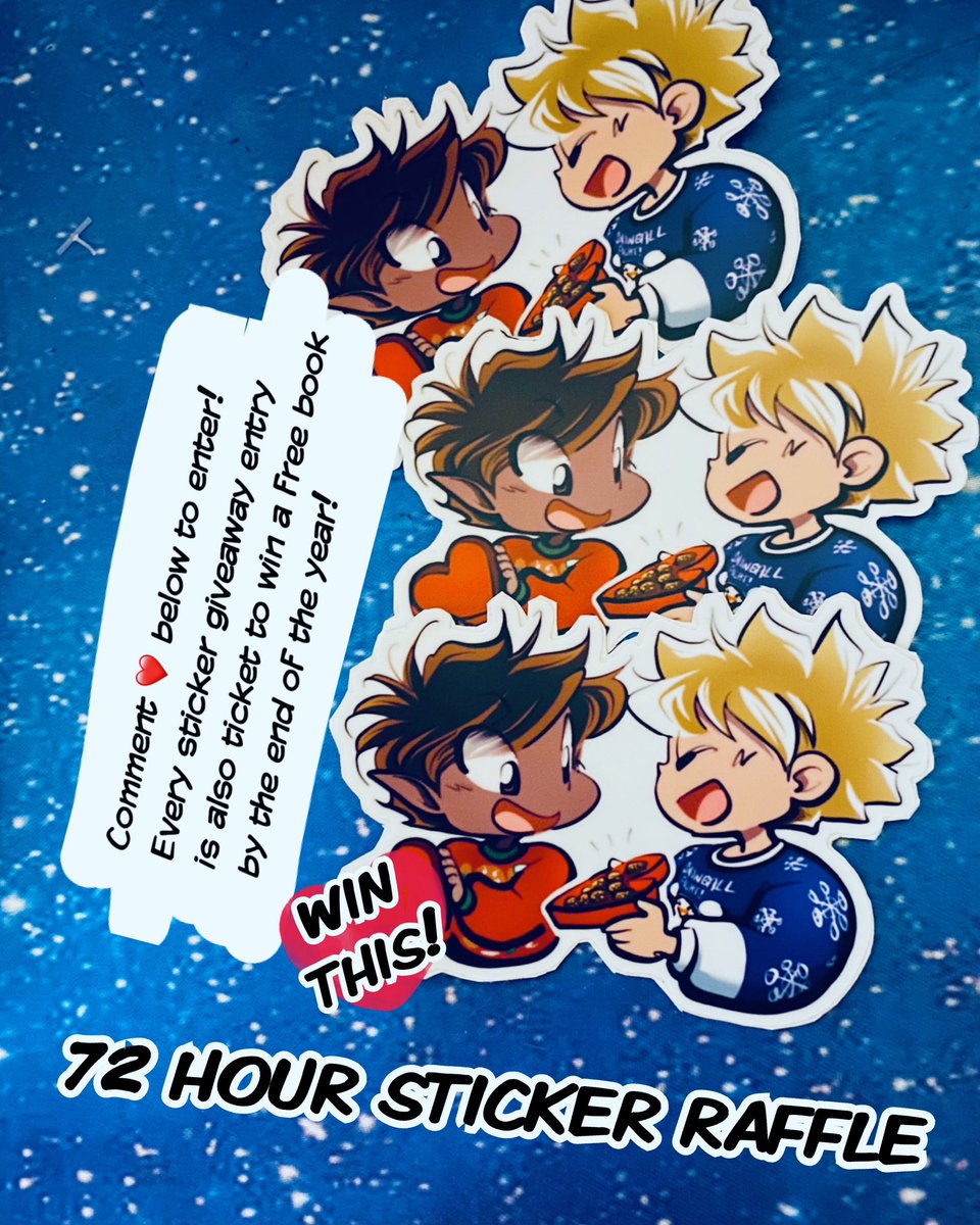 November’s Sticker Raffle is here! 

Every entry doubles as a ticket for a free book draw at the end of the year. Leave a ❤️in the comments to enter! 

You can triple your chances by also entering our Instagram and Bluesky post!

Winners will be announced Nov 20! Good luck!