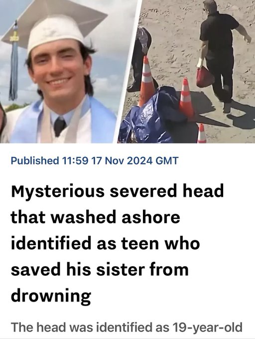 沙滩惊现人头 居然是一位舍命救妹妹的英雄