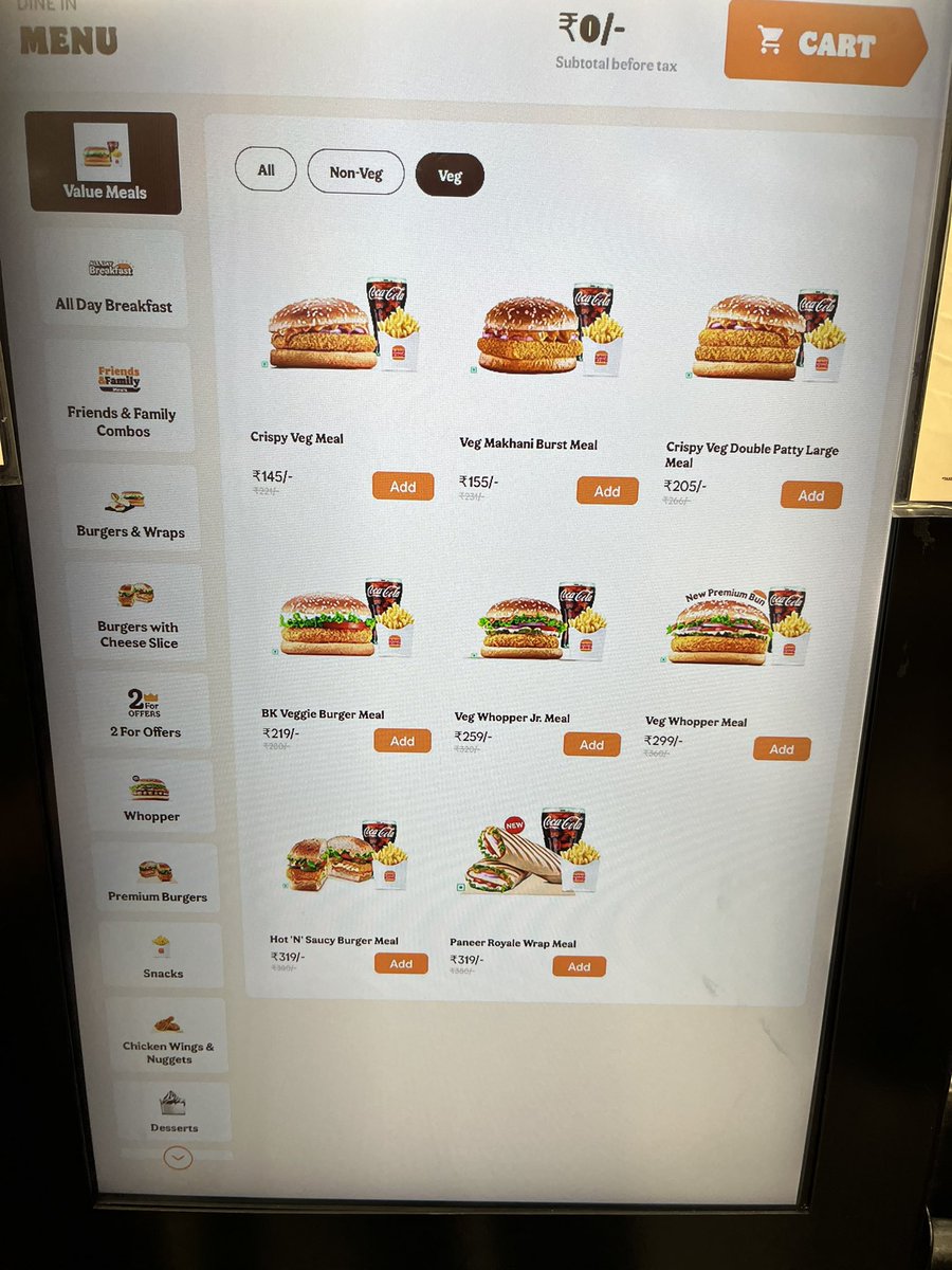 rajkachhawa95's tweet image. Hey @BurgerKing @burgerkingindia why is the Veg Whopper meal priced at ₹149 in your app but ₹259 on your store kiosk? This discrepancy feels like a SCAM. 

Can you clarify? 
Customers deserve transparency.

@jagograhakjago 

#BurgerKing #PricingIssue #ScamAlert