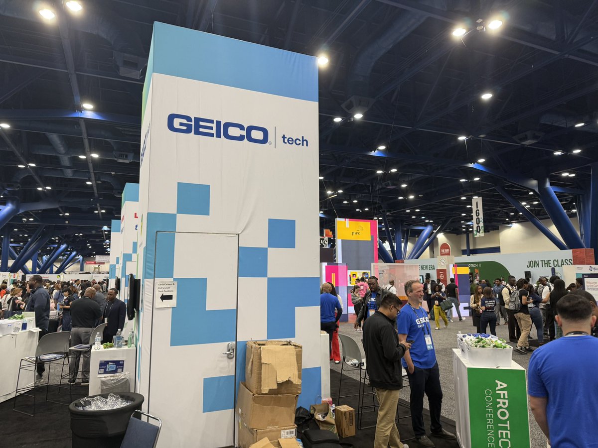 CTOAdvisor's tweet image. I missed talking about the transformation happening at Geico. They have declared technical bankruptcy(not financial) on all their legacy code. They are rewriting everything to run on Open Source. Per my conversation with the engineers at their #Afrotech booth.