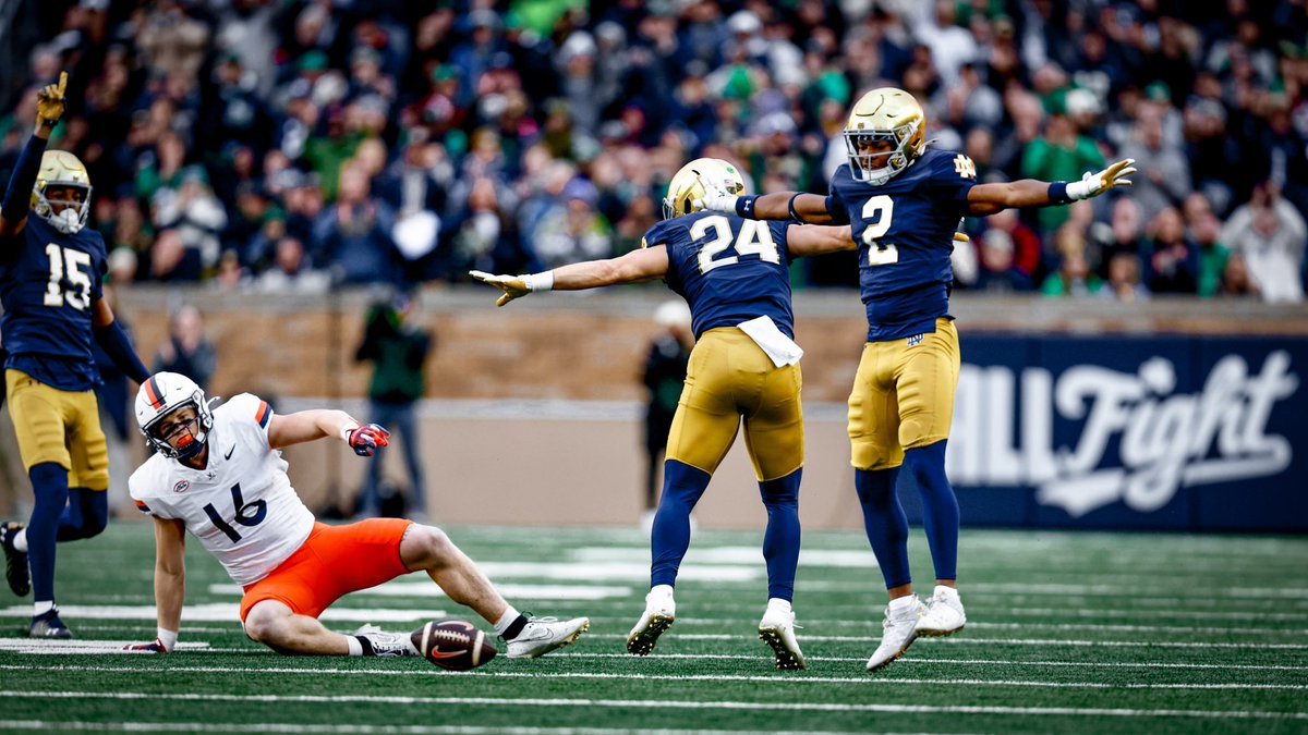 greg2126's tweet photo. Notre Dame’s pass defense is 

1st nationally in pass efficiency
1st in completion percentage allowed (47.7) 
2nd in yards per attempt (5.3) 
7th in interceptions (15) 
3rd in touchdowns allowed (6)

It’s a special time in the back of Notre Dame’s defense https://t.co/JlrKK13hVg