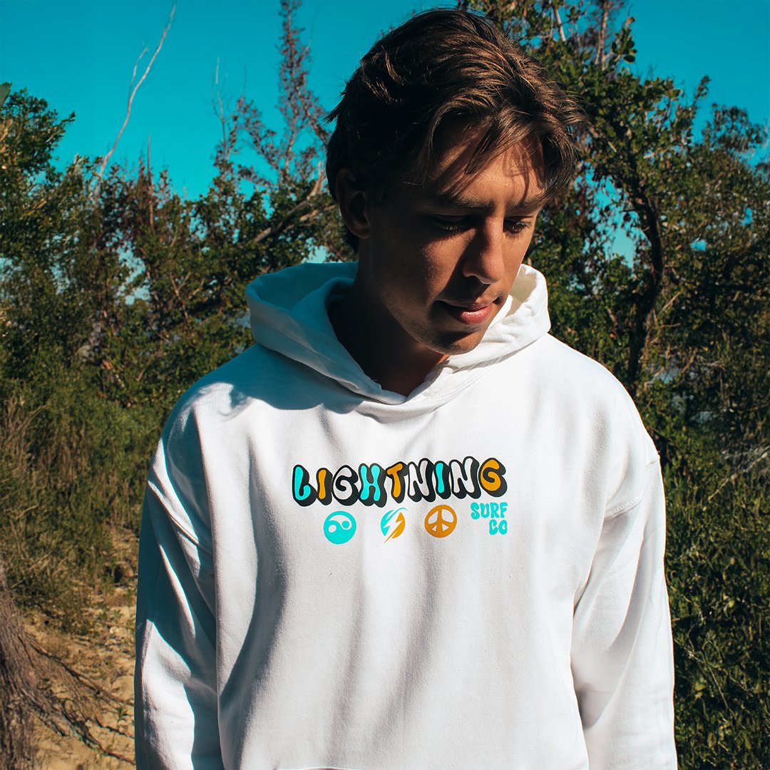lightningsurfco's tweet photo. Stay cozy with a retro twist. 🔥 The new Retro Hoodie is here and ready for cool days and good waves. #RetroHoodie #LightningSurfCo #LSC https://t.co/vjQK8QZNrb
