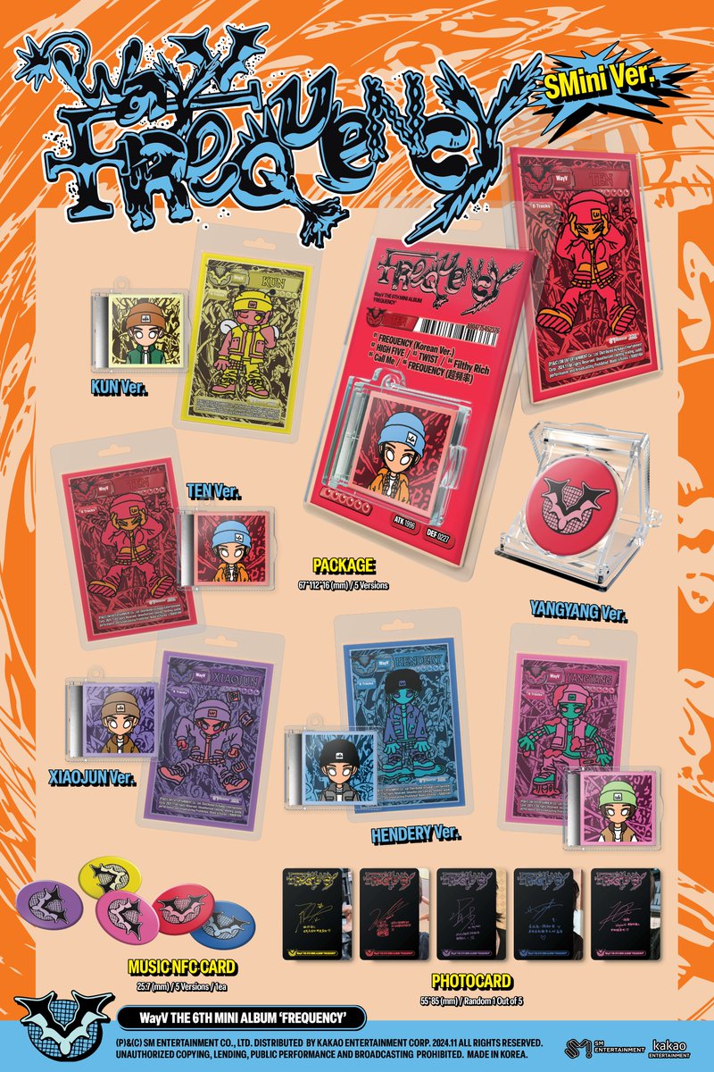 WayV The 6th Mini Album ‘FREQUENCY’ Album Details (SMini Ver.)

【FREQUENCY - The 6th Mini Album】
➫ 2024.11.25 (CST/KST)

🖐️Pre-Release ‘HIGH FIVE’
➫ 2024.11.19 (CST/KST)

💿Pre-order
wayv.lnk.to/frequency

#WayV #威神V #FREQUENCY
#WayV_FREQUENCY