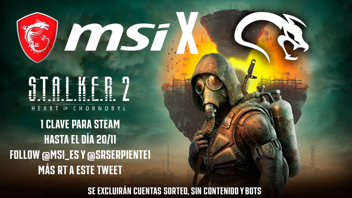 DE_SORTEO
Los guap@s de <a href="/MSI_ES/">MSI Gaming España</a> nos han dado una clave de #Stalker2 para sortear (STEAM) y que mejor que devolverles el favor así que...
Tenéis hasta el día 20 a las 16:00, follow <a href="/MSI_ES/">MSI Gaming España</a> y a mi cuenta MÁS rt al tweet es-store.msi.com
Buenas suerte a tod@s ^^