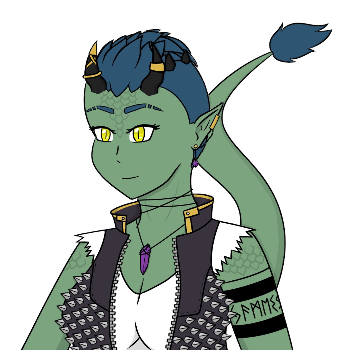 Green_Fledgling's tweet photo. @EverTrua_TTV That's the beauty of being a half-orc and getting creative. 
One day I decided I wanted to be half-dragon and we made it happen. There's always the die hard "that's not possible" people but I find I am unbothered. It's made for some fun crossovers. https://t.co/kPh5loJZsF