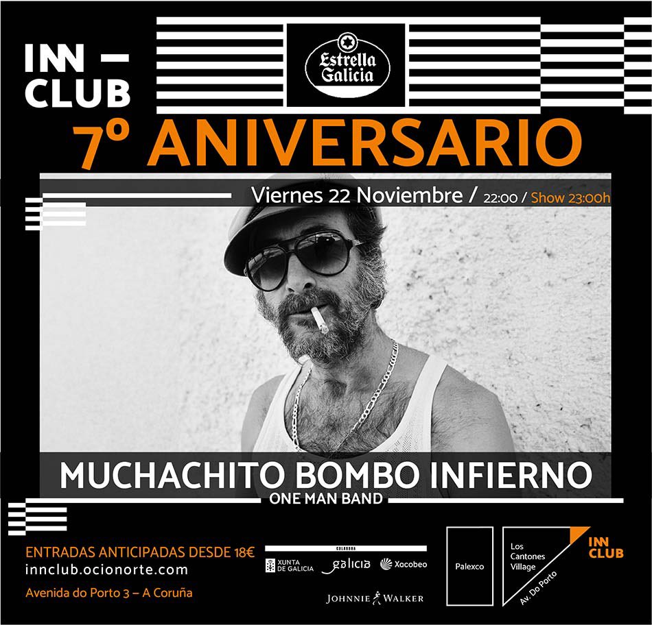 gal_concierto's tweet image. El 22 de noviembre @muchachitobombo estará en concierto en la sala #InnClub de A Coruña, info:galiciaenconcierto.com/evento/muchach…