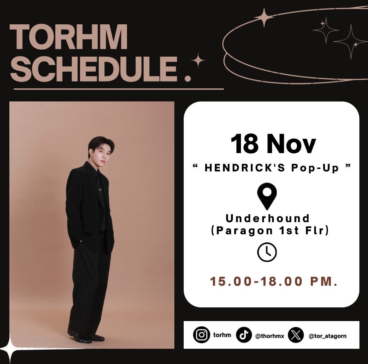 ตารางงานด่วนจี๋พี่จ๋ามาหากันน้า 🤍

HENDRICK‘S Pop-Up 
Date: Nov 18
Time: 15:00pm - 18:00pm
Venue: Underhound (Paragon 1st Flr)