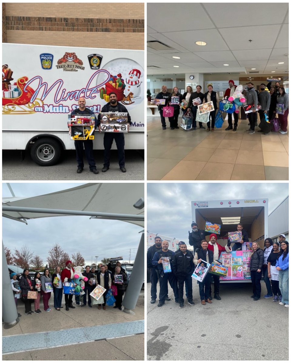 🎉✨ Yesterday morning the Miracle on Main Street Campaign was busy in #Brampton!  Along with <a href="/patrickbrownont/">Patrick Brown</a> &amp; <a href="/TigerSingh_Fdn/">Tiger Jeet Singh Fdn</a>, we delivered hundreds of gifts for the children in our community who need it most. 🎁❤️ 

Thank you to everyone who contributed!!

#MiracleOnMain