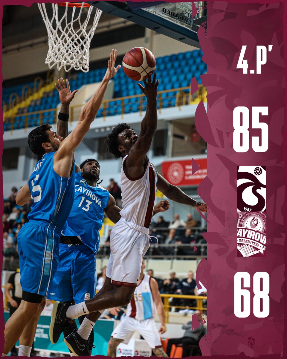 TSBasketResmi's tweet photo. ⏱ Karşılaşma sona erdi. 

Trabzonspor 85-68 Çayırova Belediyesi https://t.co/gzPakggWsJ