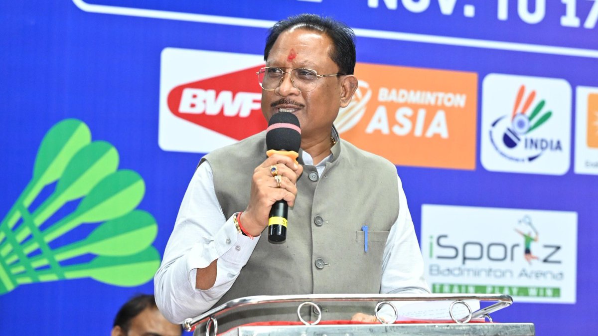 CgOlympic's tweet photo. आज राजधानी के मोवा में आयोजित "सीएम ट्राफी इंडिया इंटरनेशनल चैलेंज बैडमिंटन स्पर्धा - 2024"
समापन समारोह पर छत्तीसगढ़ ओलंपिक संघ के अध्यक्ष माननीय मुख्यमंत्री जी एवं महासचिव श्री विक्रम सिंह सिसोदिया जी की उपस्थिति में  गरिमामय आयोजन संपन्न हुआ! 
#संवर_रहा_छत्तीसगढ़ https://t.co/KActiluNJ1
