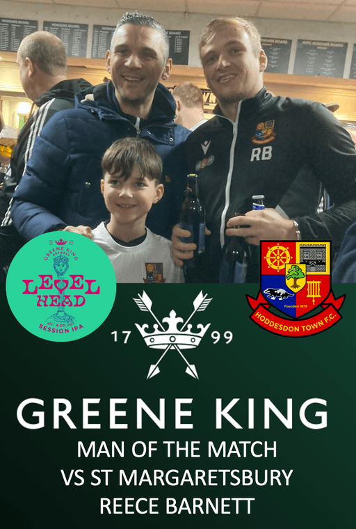 Reece Lightning!!

Barnett Grabs Man of the Match Award In Derby Day Draw

With thanks to <a href="/PetercuffaroEA/">PetercuffaroEA</a> and <a href="/greeneking/">Greene King</a>

Read the full story HERE
hoddesdontownfc.co.uk/news/reece-lig…