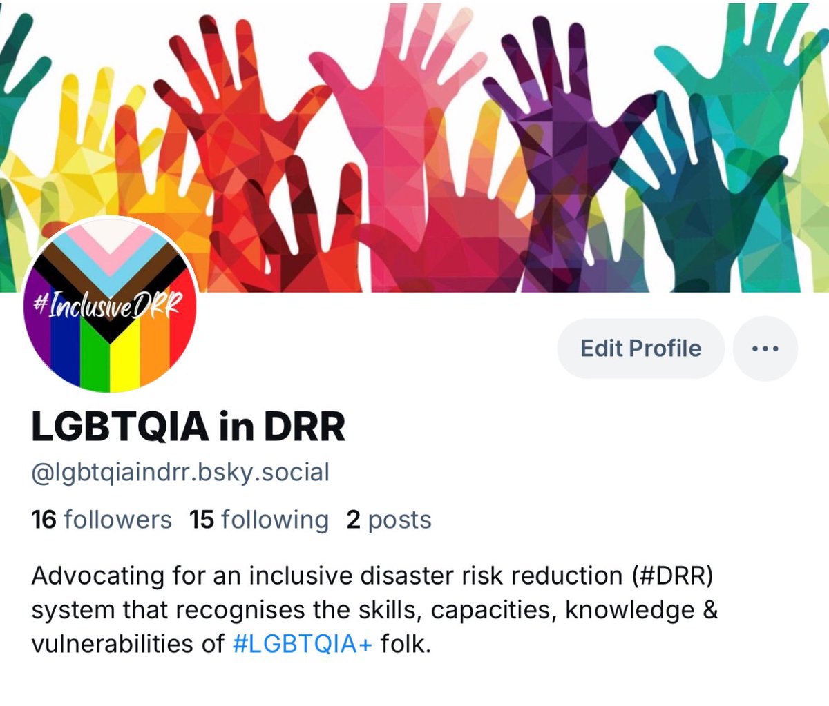 As a reminder, you can follow our account over where the sky is blue

#InclusiveDRR #LeaveNoOneBehind