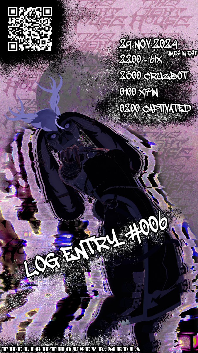 Log Entry #006. A night of WUBS. Get ready to feel your insides being tickled.

DOORS: <t:1732933800>
<t:1732935600:t> :<a href="/6aigf/">6</a> 
<t:1732939200:t> Cruzbot
<t:1732942800:t> <a href="/x71NNN/">𝐱𝟕𝟏𝐍</a> 
<t:1732946400:t> @404selfnotfound 

thelighthousevr.media/log-entry-006