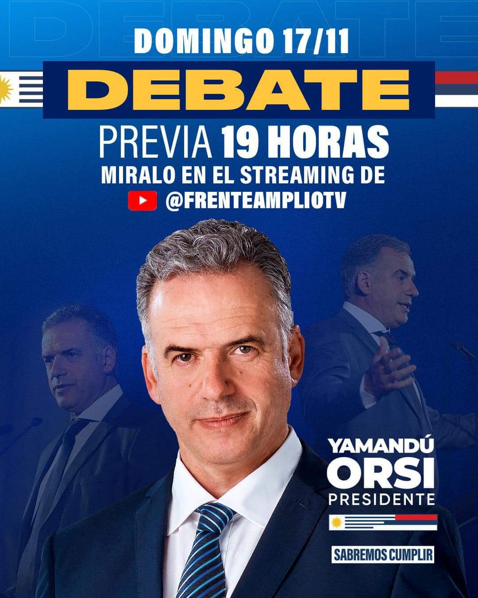 AndresLimaFA's tweet photo. *¿CÓMO APOYAR A YAMANDÚ EN EL DEBATE?*
•⁠  ⁠Usá siempre los hashtags #OrsiPresidente #DebateUy
- ⁠Compartí los videos de mejores momentos de Yamandú. Podés descargarlos en: https://t.co/quAVcdT7gN
- Sumá tus ideas y comentarios en nuestras redes.
Necesitamos ocupar las redes con nuestra campaña, el debate es el momento justo. ¡Vamos! ❤️🇺🇾