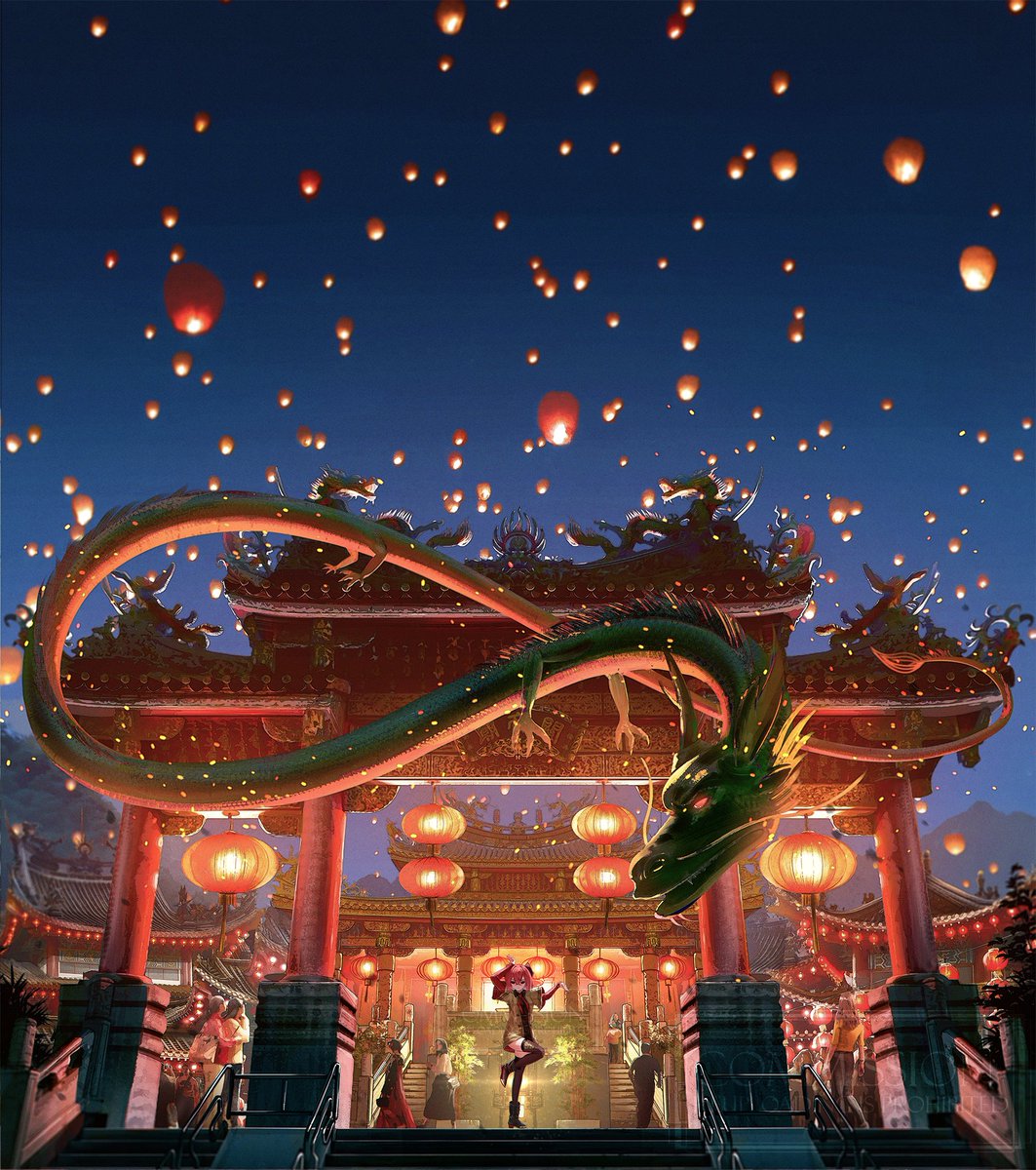 LitFor20_'s tweet image. Commission from last month for @Nariwan9 

🐉🏮