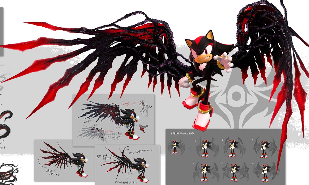 Xhaos_k's tweet photo. I didn't notice his 06 model there. Apparently, the wings are also meant to look like blood vessels https://t.co/qyjwPxApfm