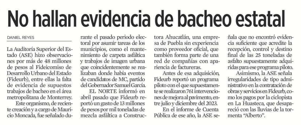 Informa la Auditoria Superior del Estado 👁️👁️👁️👇👇👇🛑
