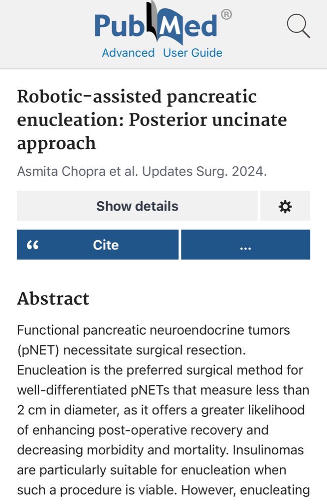 Asmita Chopra (@chopra_asmita) on Twitter photo Check out our new publication and awesome video! #roboticsurgery #pancreasenucleation #insulinoma
Thankful for my mentors <a href="/paniccia_ale/">Alessandro Paniccia</a> <a href="/PittSurgOnc/">PittSurgOnc</a>
pubmed.ncbi.nlm.nih.gov/39546251/ Check out our new publication and awesome video! #roboticsurgery #pancreasenucleation #insulinoma
Thankful for my mentors <a href="/paniccia_ale/">Alessandro Paniccia</a> <a href="/PittSurgOnc/">PittSurgOnc</a>
pubmed.ncbi.nlm.nih.gov/39546251/