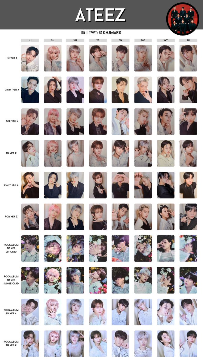 ateez ot8 golden hour part. 2 album pcs / photocard template