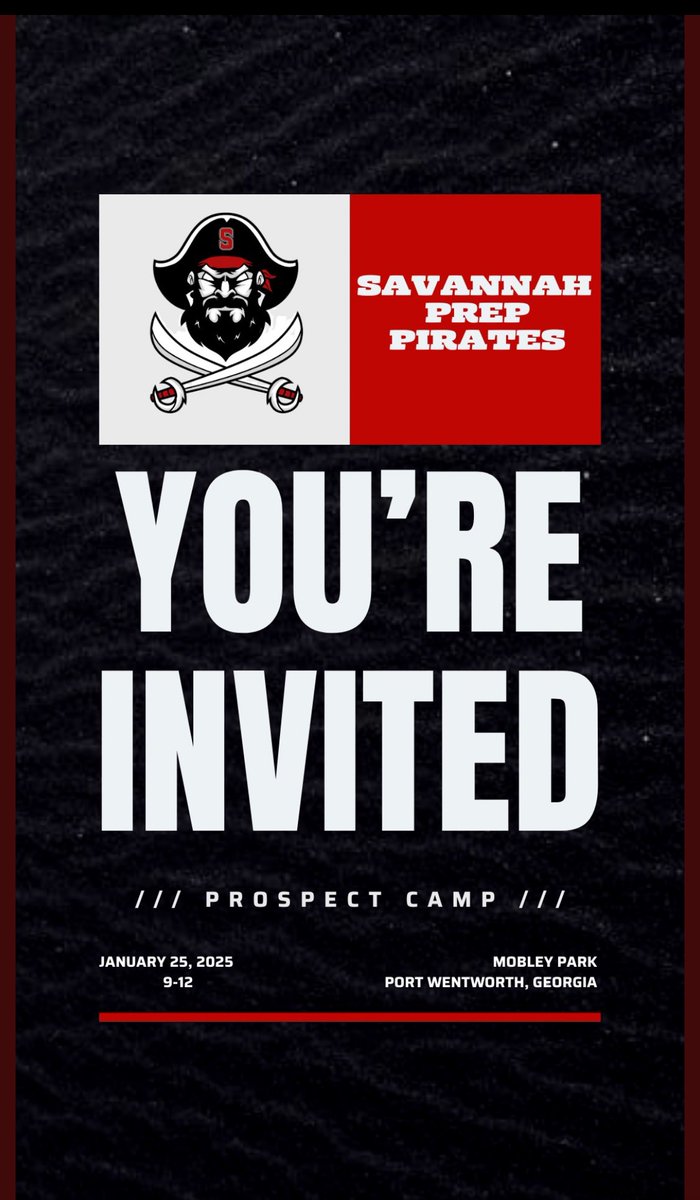 Thank you for the invitation @SavPrepPirates I really appreciate the opportunity!
<a href="/CoachZachYates/">Coach Zach Yates</a> <a href="/Coach_AZ1/">Coach_AZ</a> <a href="/PRBearsFootball/">Palmetto Ridge Football</a>