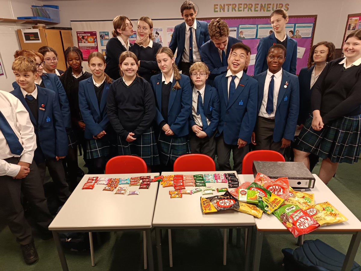 So kit kat in Japan havebabout 100 different flavours and a student in year 9 brought back 25 flavours, great business class....tasting session.....:-)