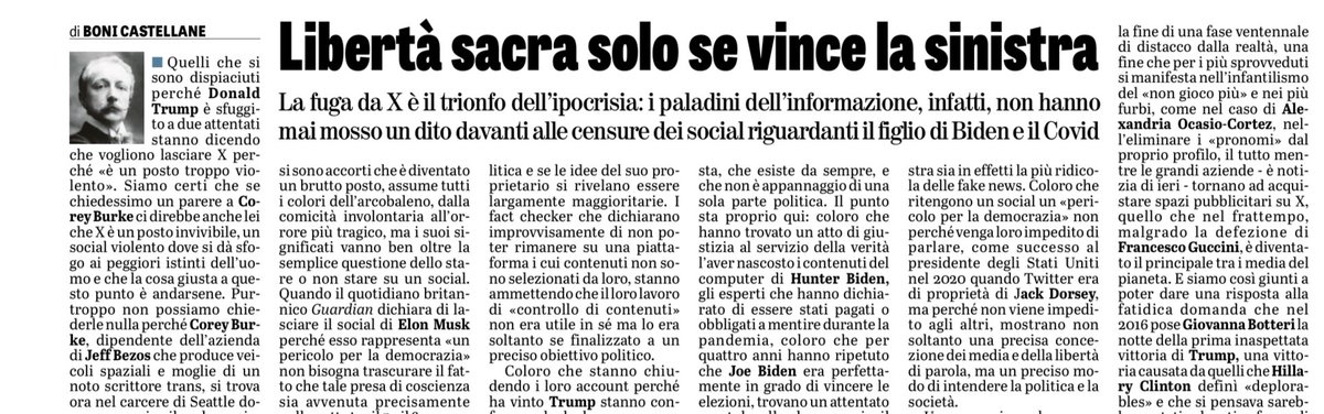 Si fa fatica a contare il numero di verità presenti nel magistrale articolo di <a href="/boni_castellane/">Bonifacio Castellane</a>