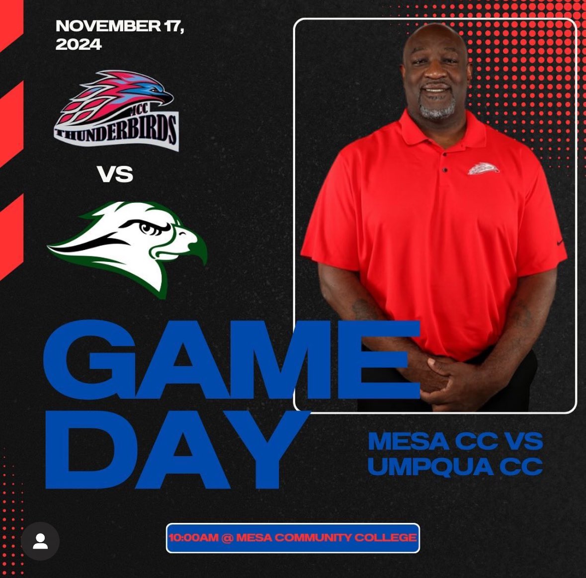 Finishing up this weekend’s games at home today.
10:00am at <a href="/MesaCCMBB/">MesaCC Men's Basketball</a> 
vs Umpqua Community College