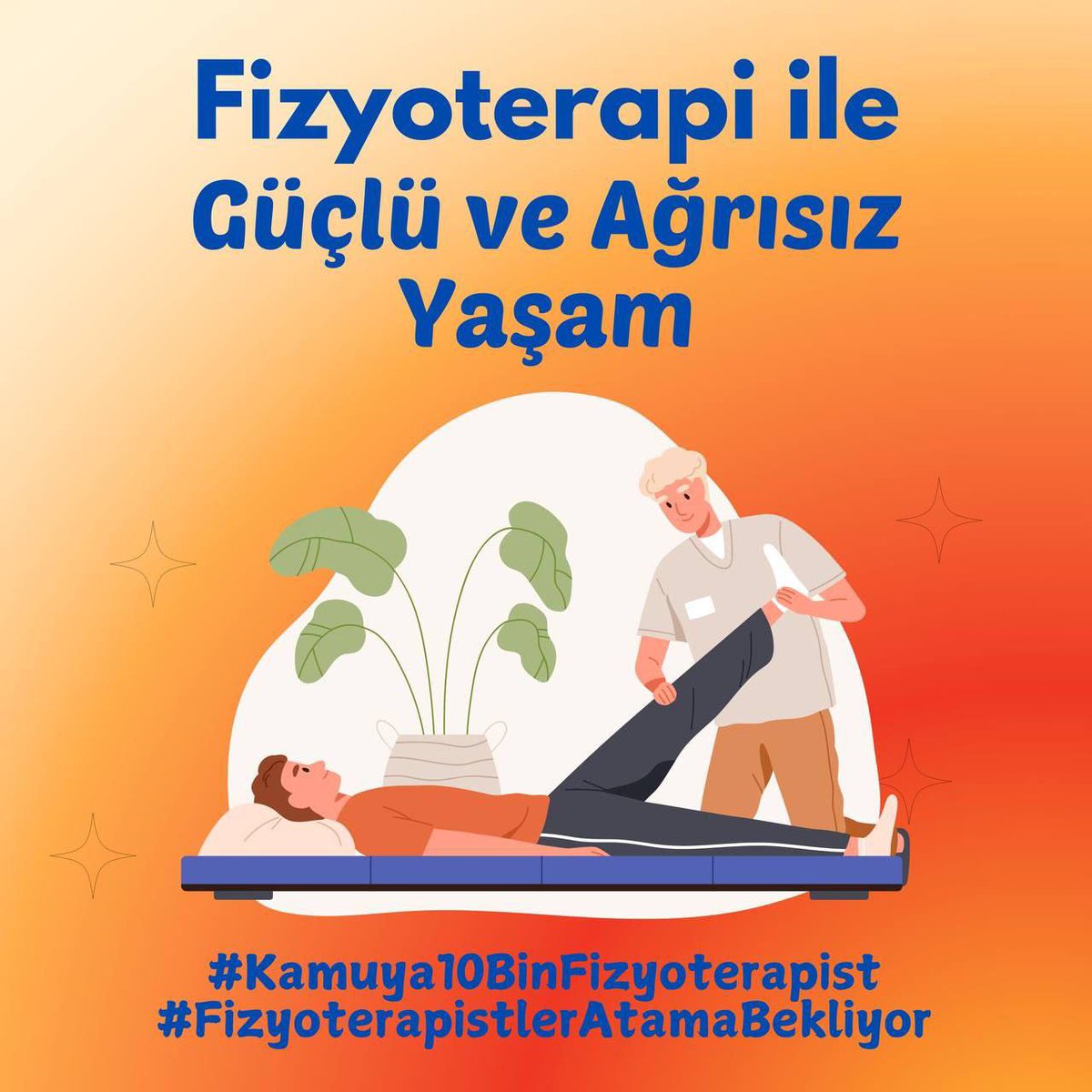 Fizyoterapistler, hareketsizliğe karşı savaşırlar. Daha fazla atama, daha sağlıklı bir Türkiye demek! @drmemisoğlu
<a href="/saglikbakanligi/">T.C. Sağlık Bakanlığı</a> #FizyoterapisteAdilAtama
