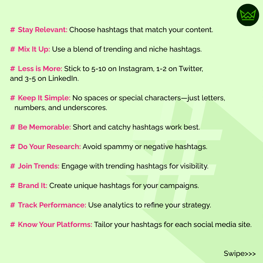 Konkerio's tweet photo. In 2024, hashtags remain crucial for enhancing your social media strategy! Use relevant and catchy hashtags to connect with your audience.

#Konker #HashtagGame #nichetag #monitorperformance #digitalmarketing https://t.co/m6u9b9UCH9