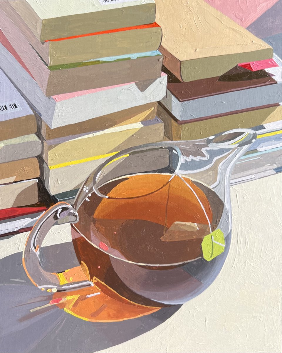 leahgardnerart's tweet photo. scenes from the same still life setup, acrylic vs oil https://t.co/xGY4uNZjva