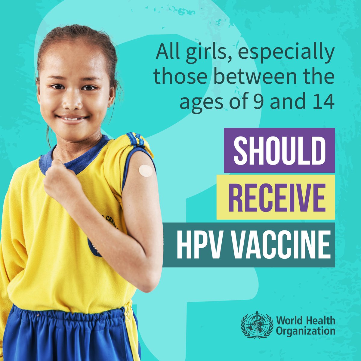 ❓Why should young girls get the human papillomavirus (HPV) vaccine to prevent #CervicalCancer?

➡️At this age, the immune response is strongest, so the vaccine is more effective.

In some countries, women, boys, and men are also vaccinated to accelerate the reduction of cancers.