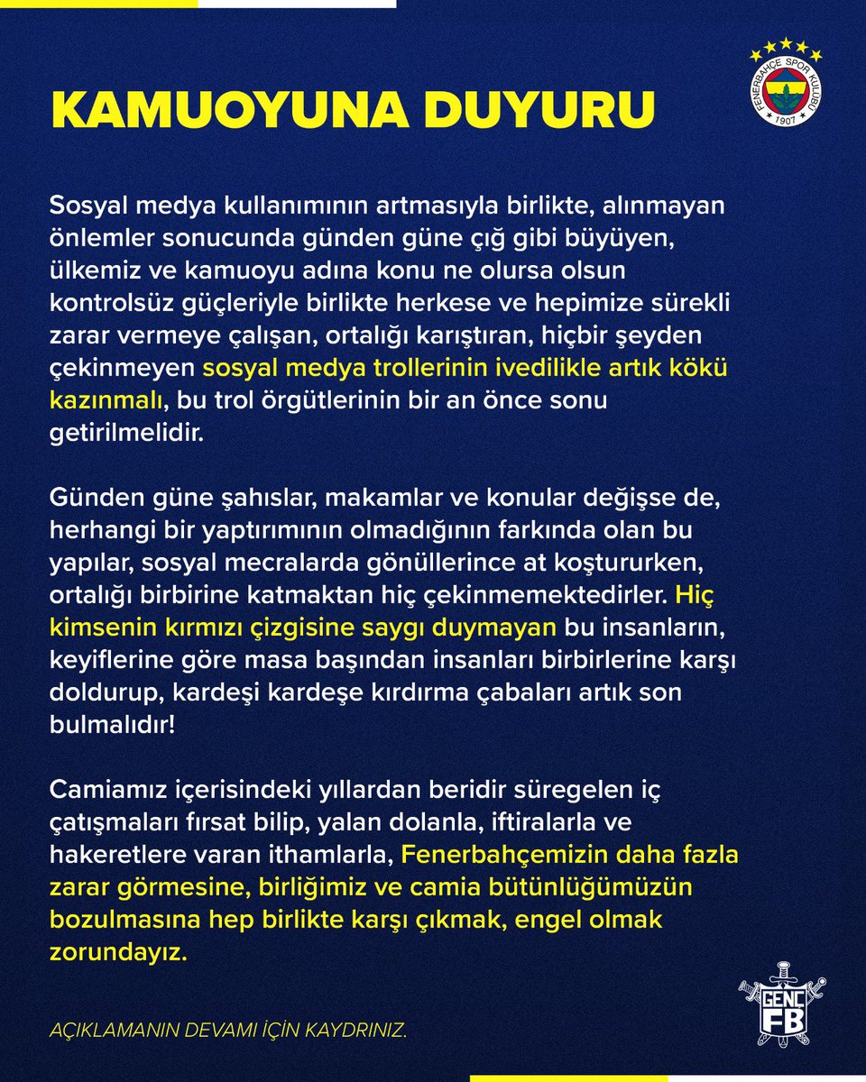 Genç Fenerbahçeliler tweet media