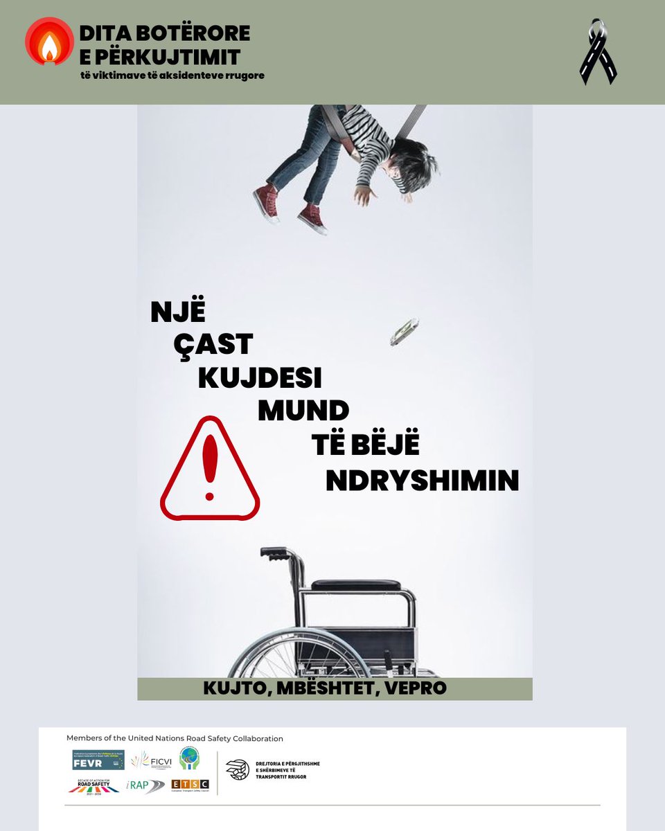 dpshtrr's tweet photo. đđ NjĂ« çast pakujdesie mund tĂ« ndryshojĂ« jetĂ«n e dikujtpĂ«rgjithmonĂ«.
TĂ« bĂ«hemi mĂ« tĂ« ndĂ«rgjegjshĂ«m pĂ«r sigurinĂ« e tĂ« gjithĂ«ve. đđŒ
#SiguriaRrugore #DitaBotëroreEPërkujtimit #DPSHTRR #Kujto #Mbështet #Vepro https://t.co/1HfbSW3RpG