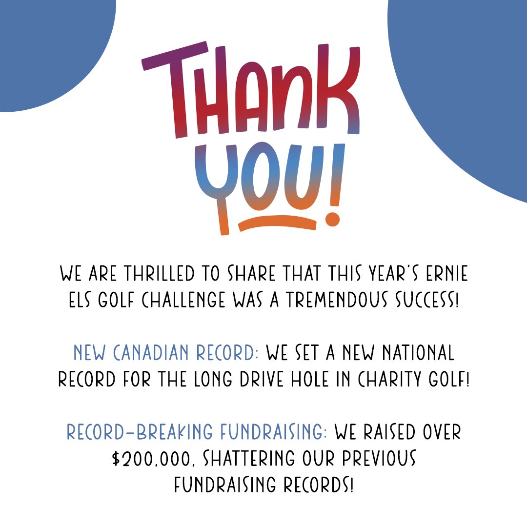 ⛳ A HUGE THANK YOU to everyone who participated in the Ernie Els for Autism Golf Challenge and the Rogers Birdies for Kids presented by AltaLink!

We are incredibly grateful for your continued support!

#neurodivergent #calgary #alberta