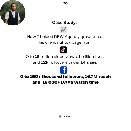 IrakliSMM's tweet photo. This is a case study based on one of my client's performance,

The results are outstanding which the client wanted, and is happy with,

If you want to get the same results and even better.

Dm me the word “ReFrame” and let’s bend algorithms together. https://t.co/wqx1iDHMiV