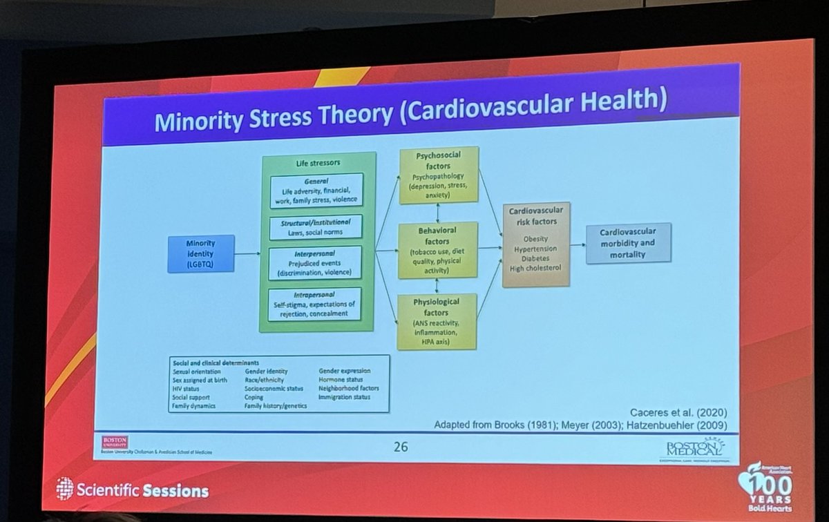 “How society treats minority community affect their cardiovascular health” Important message from Dr. Billy Cacere’s presentation today. #AHA2024 #transgenderhealth #minorityhealth