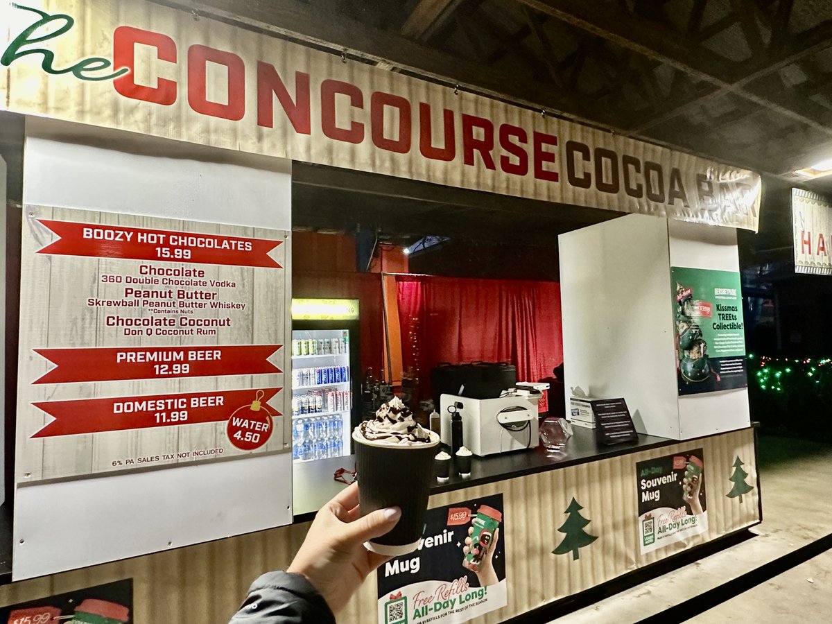 Welcome to the all-new Mary N. Bright Airfield! 

Inside Terminal C (Fahrenheit Catering), you can: 
🎅 Meet Santa in the Yule Lounge
🛷 See all 9 reindeer in Hangar 96
☕ Enjoy hot beverages at Hot Chocolate Express &amp; Concourse Cocoa Bar
 
Learn more: bit.ly/2zQnsYW