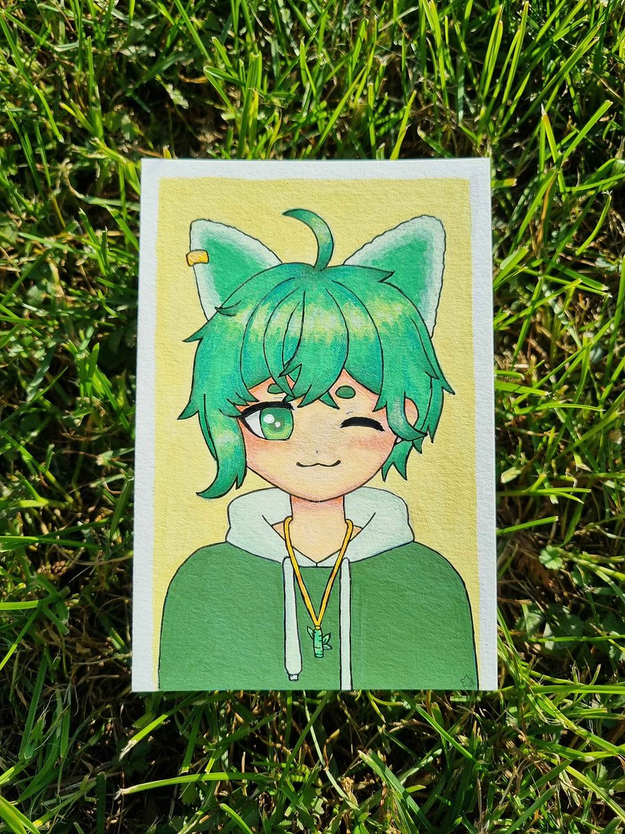 starvsdesigns's tweet photo. Hehe bsky 🦋 saw this first but here's the finished piece I made of the cutie green panda @midothepanda ! I love how the colours in this one came out!!! ☺️💕
#vtuber #envtuber https://t.co/la0pGvBUTU