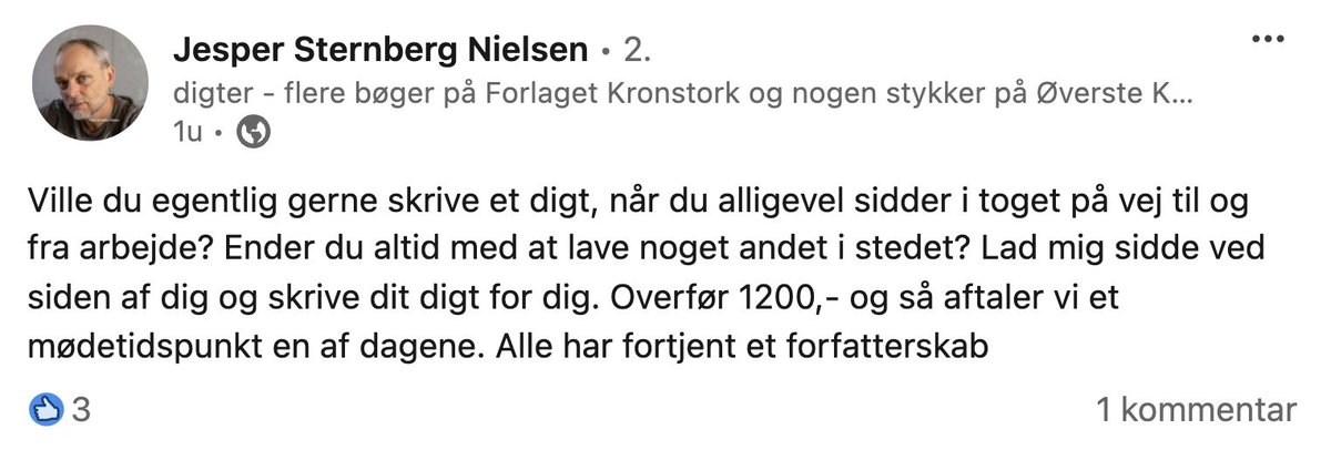 mifredk's tweet image. Alle har ret til et fedt køkken. Og alle har fortjent et forfatterskab.