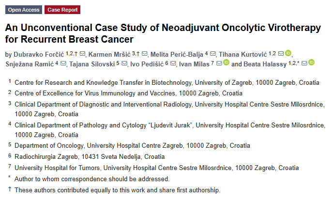 These findings are from a case report in <a href="/Vaccines_MDPI/">Vaccines MDPI</a> which describe a 50-year-old self-experimenting virologist with breast cancer who was able to proceed to simple tumour resection after receiving multiple injections of virus preparations. mdpi.com/2076-393X/12/9… 2/12