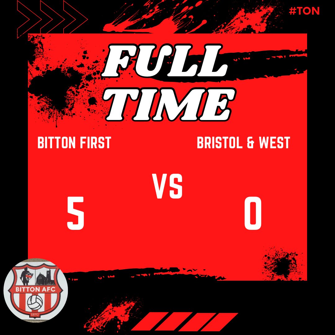 Bitton_Ladies's tweet photo. FT

Bristols &amp; West 0-5 Bitton First

⚽️⚽️ Abbie
⚽️ Bex
⚽️ Becki
⚽️ Ruby

🔴⚪️🔴⚪️ https://t.co/WuVLPxA8Mw
