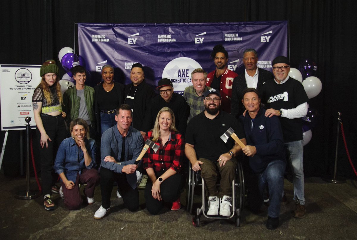 A 10% survival rate. #AxPancreaticCancer An inspiring event last night raising funds for <a href="/PanCancerCanada/">Pancreatic Cancer Canada</a> Was fortunate to be on a team with original event organizer Meg Nicholson and her family who lost their Mom to the terrible disease. #SurvivalNotSympathy