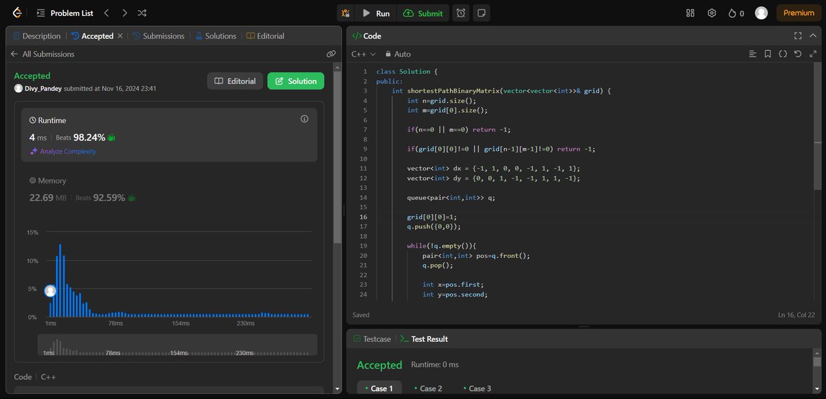 Divy_pandey_dev's tweet image. 17-11-2024-&amp;gt;Day 20/n days of Code.
Tasks completed today-
1. Solved 2 hard Dijkstra&apos;s Algorithm problems from @striver_79 DSA sheet.
2. Solved Prim&apos;s algorithm.